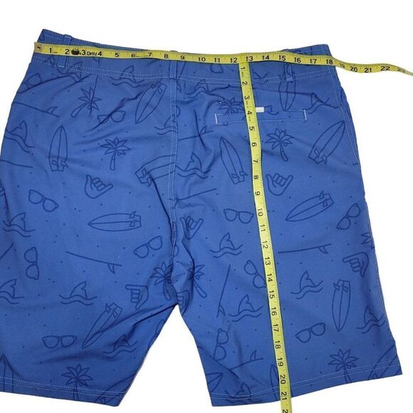 Senor Frogs Board Shorts Swim Trunks Mens Size 36 Blue Tropical Vacation Beach - Picture 12 of 12